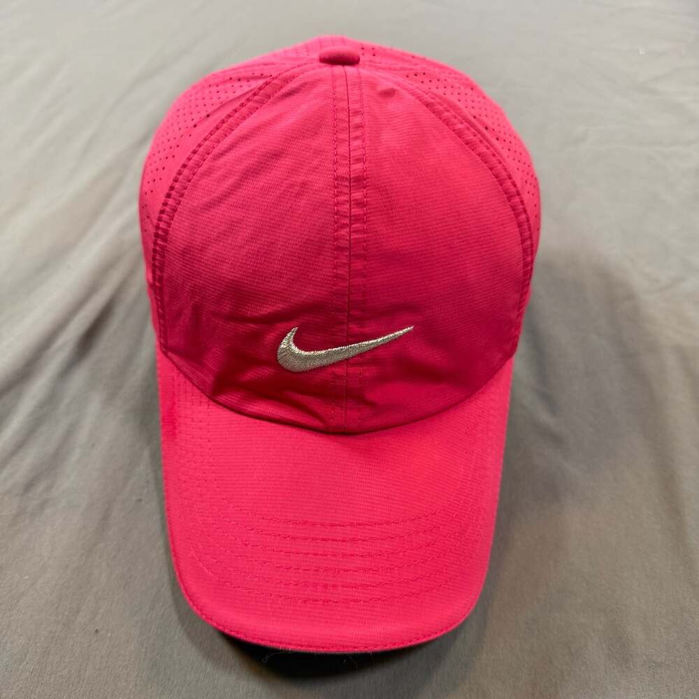 Nike Golf Pink Adjustable Hat Dri-FIT Perforated Running Cap Womens